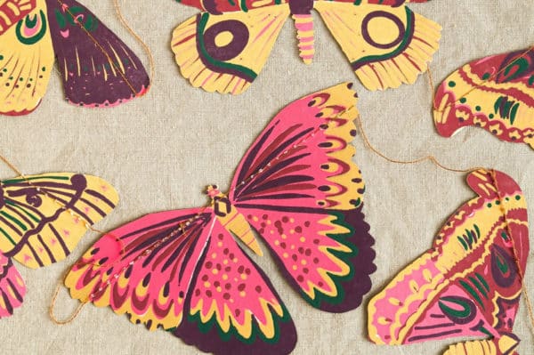 Colourful Butterflies Sewn Garland